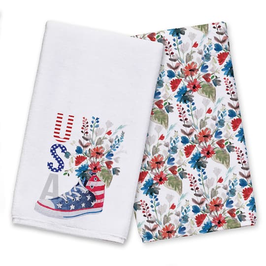 USA Sneaker Flower Tea Towel Set